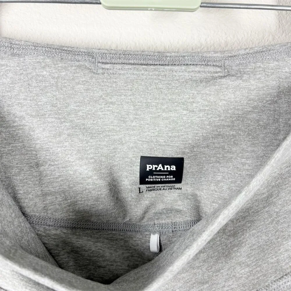 prAna Women's Heavana 7/8 Leggings‎ Size L Heather Gray Soft Yoga Gym Activewear